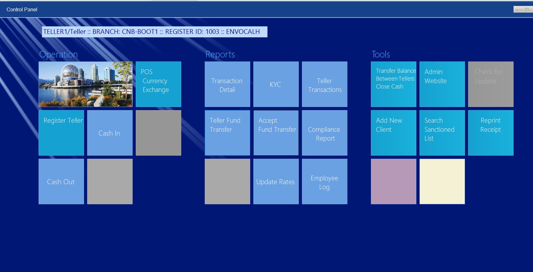 Software POS de cambio de divisas de CGI Design